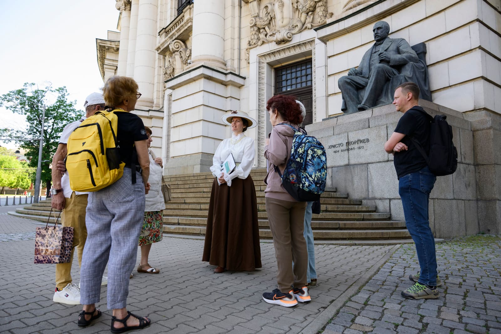 Meeting at the steps of Sofia University